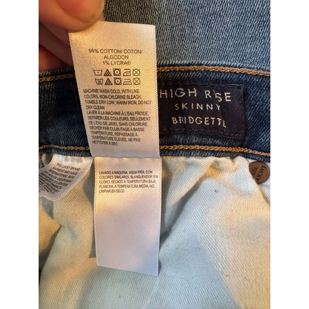 Lucky Brand Bridgette High Rise Skinny Jeans 6/28 Button Fly Ankle Women Denim - Picture 9 of 12